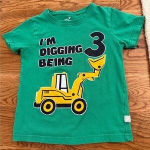 I’m Digging Being 3 Birthday Shirt size 3T Construction